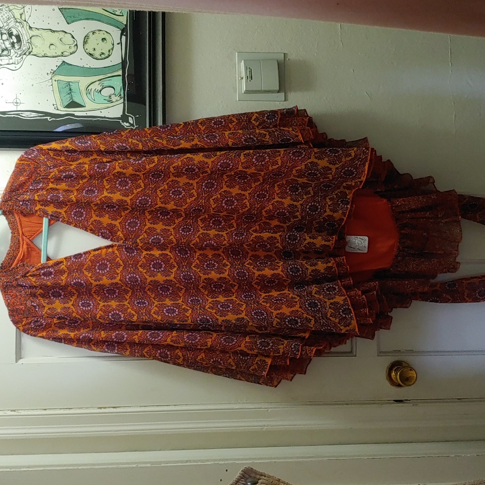 Free People flowy flare sleeve dress